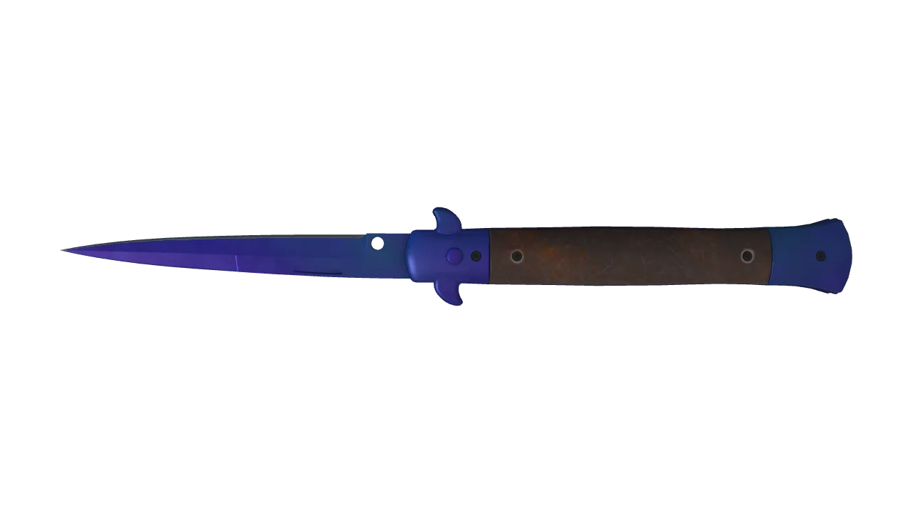 Stiletto Knife | Doppler (Sapphire) seed #817, back