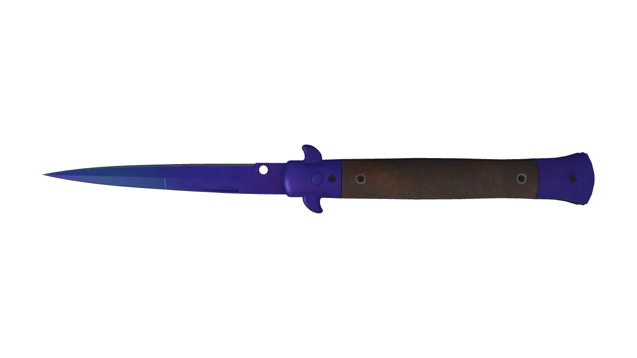 Stiletto Knife | Doppler (Sapphire) seed #819, back