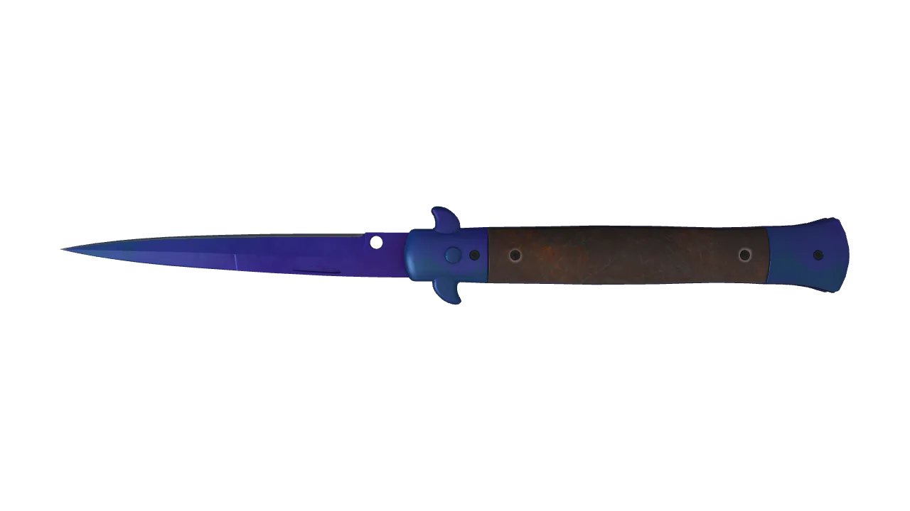 Stiletto Knife | Doppler (Sapphire) seed #838, back