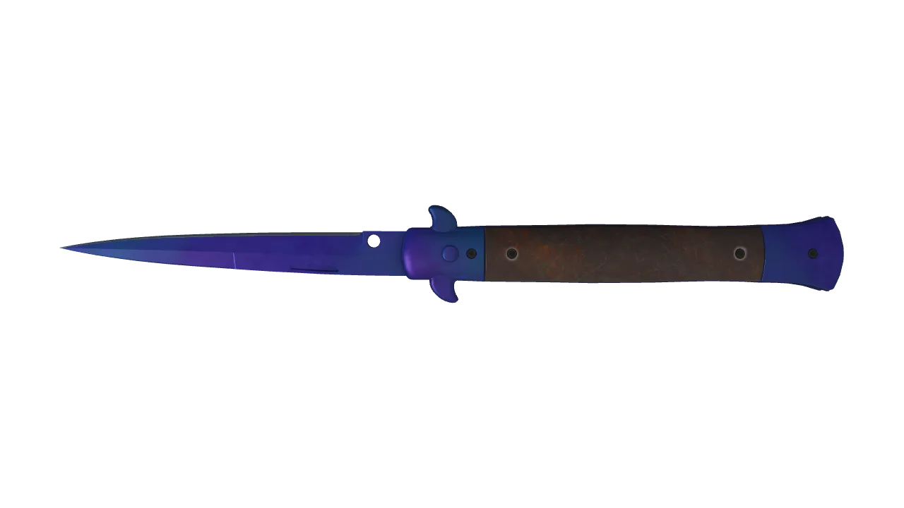 Stiletto Knife | Doppler (Sapphire) seed #852, back