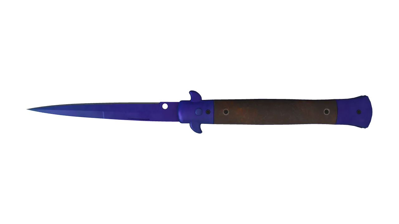 Stiletto Knife | Doppler (Sapphire) seed #880, back