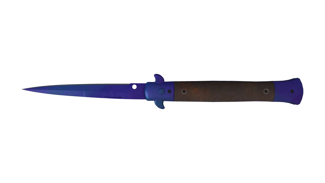 Stiletto Knife | Doppler (Sapphire) seed #891, back