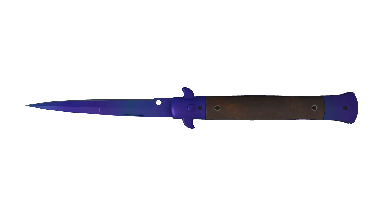 Stiletto Knife | Doppler (Sapphire) seed #895, back