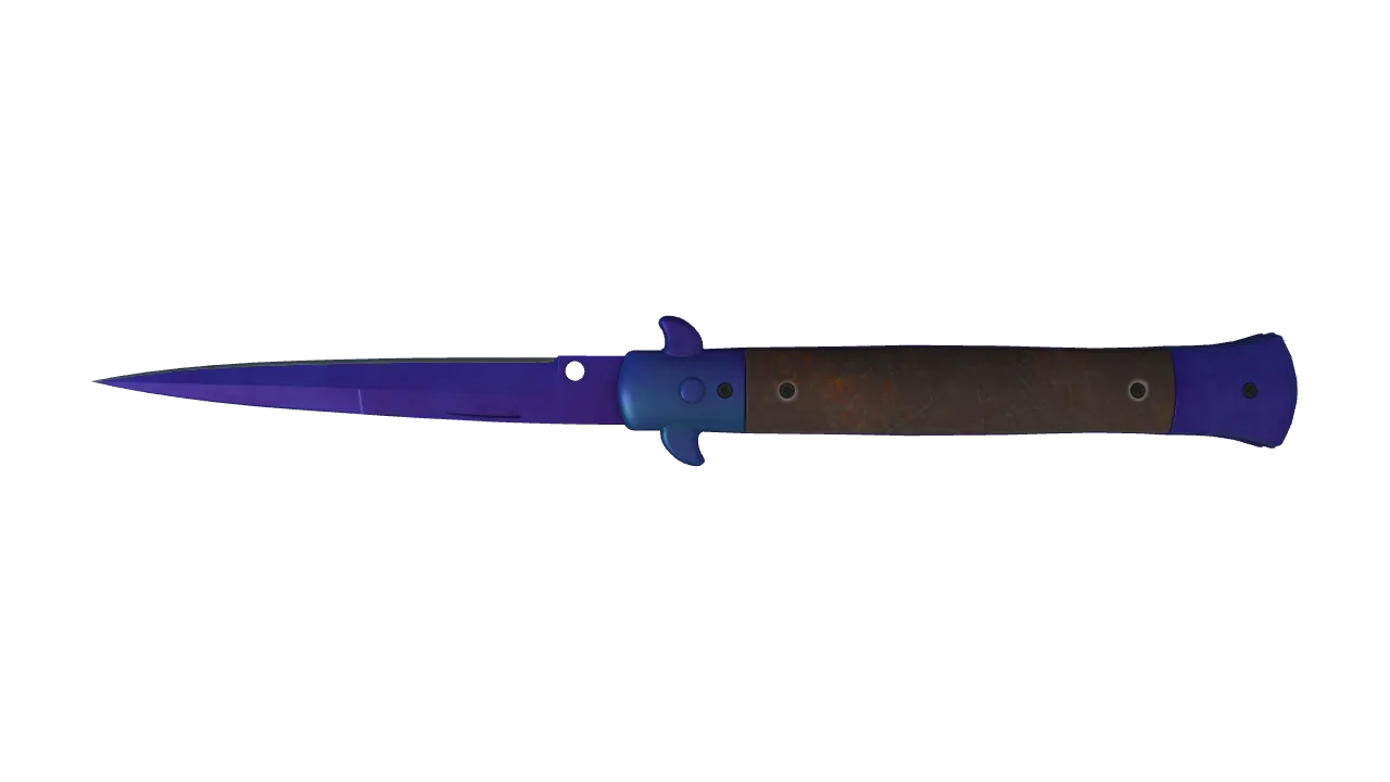 Stiletto Knife | Doppler (Sapphire) seed #897, back
