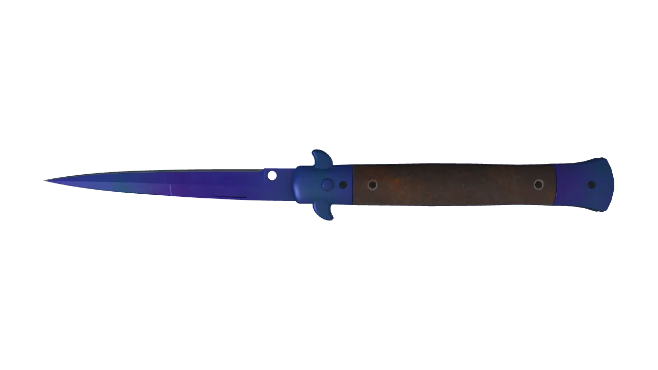 Stiletto Knife | Doppler (Sapphire) seed #907, back