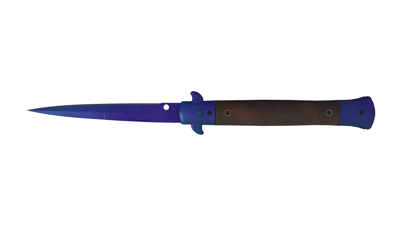 Stiletto Knife | Doppler (Sapphire) seed #917, back