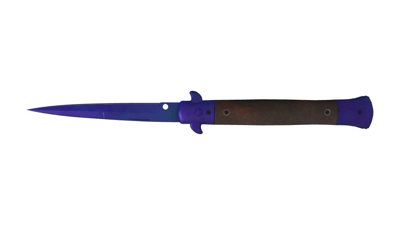 Stiletto Knife | Doppler (Sapphire) seed #926, back