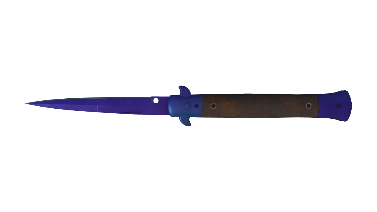 Stiletto Knife | Doppler (Sapphire) seed #961, back