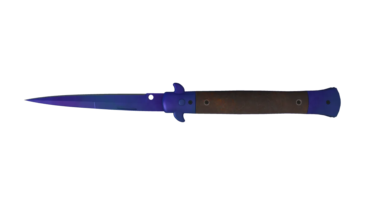 Stiletto Knife | Doppler (Sapphire) seed #964, back