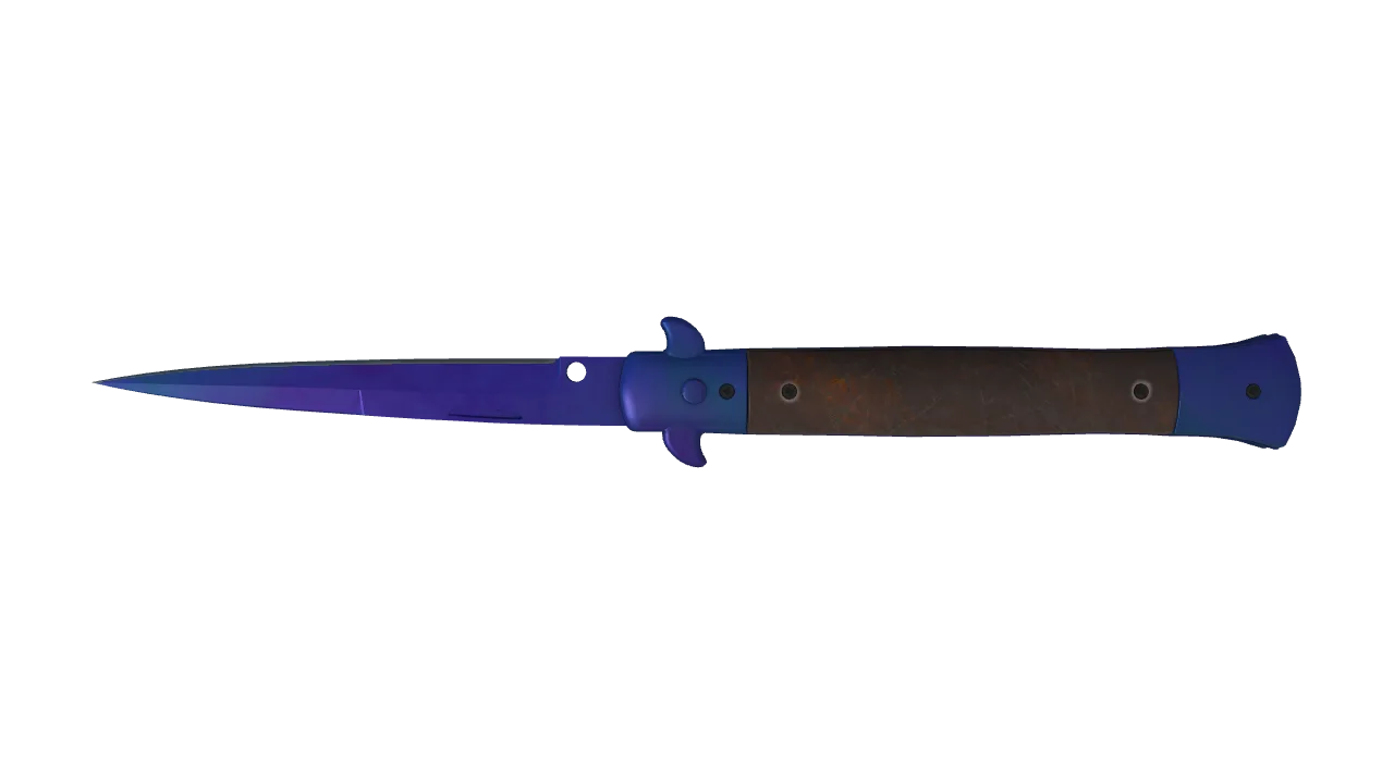 Stiletto Knife | Doppler (Sapphire) seed #973, back