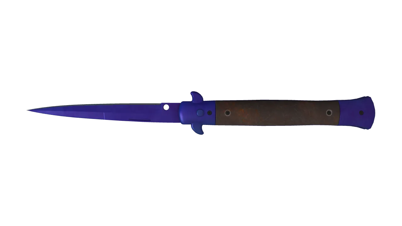 Stiletto Knife | Doppler (Sapphire) seed #985, back