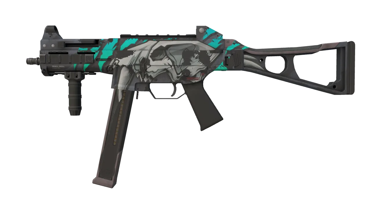 UMP-45 | Primal Saber (Battle-Scarred) — Dust II light, front