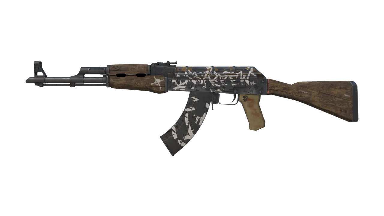 AK-47 | Wasteland Rebel (Battle-Scarred) — Dust II light, front