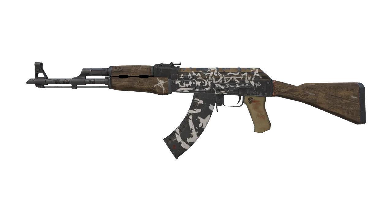 AK-47 | Wasteland Rebel (Well-Worn) — Dust II light, front