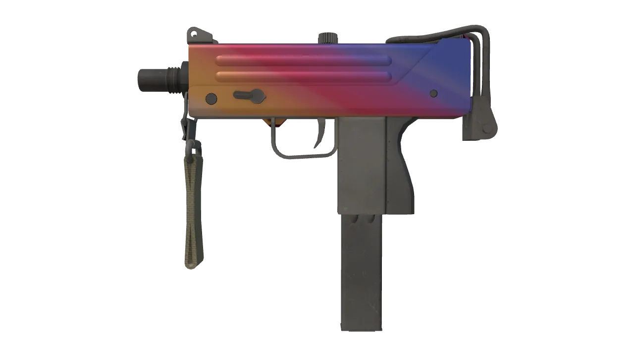 MAC-10 | Fade (Factory New) — Dust II light, front