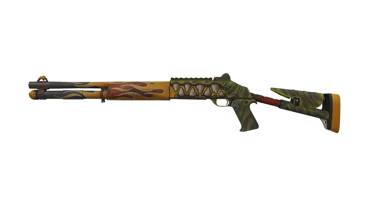 StatTrak™ XM1014 | Incinegator (Field-Tested) — Dust II light, front