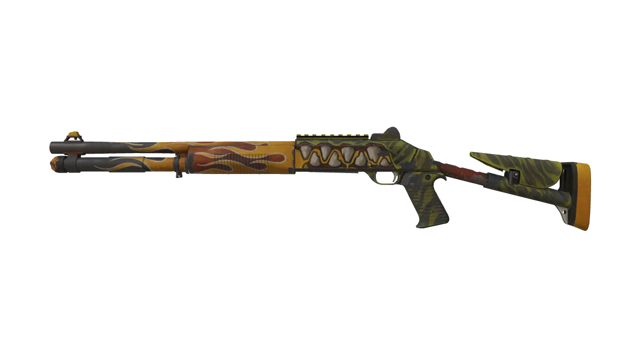 StatTrak™ XM1014 | Incinegator (Well-Worn) — Dust II light, front