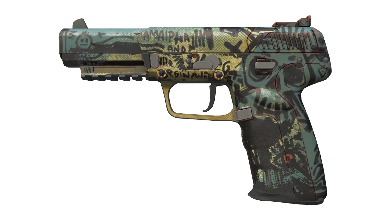 Five-SeveN | Scrawl (Battle-Scarred) — Dust II light, front