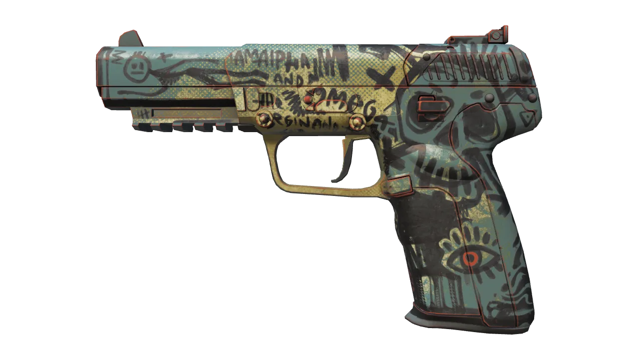 Five-SeveN | Scrawl (Factory New) — Dust II light, front