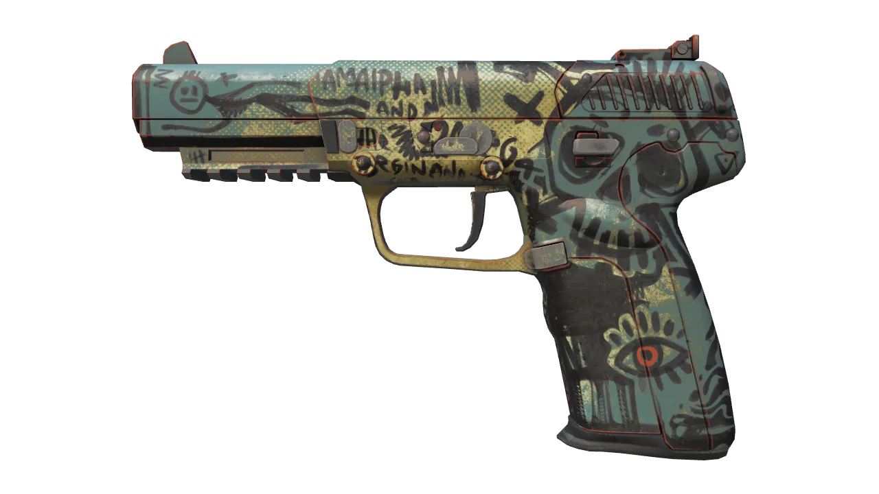 Five-SeveN | Scrawl (Minimal Wear) — Dust II light, front