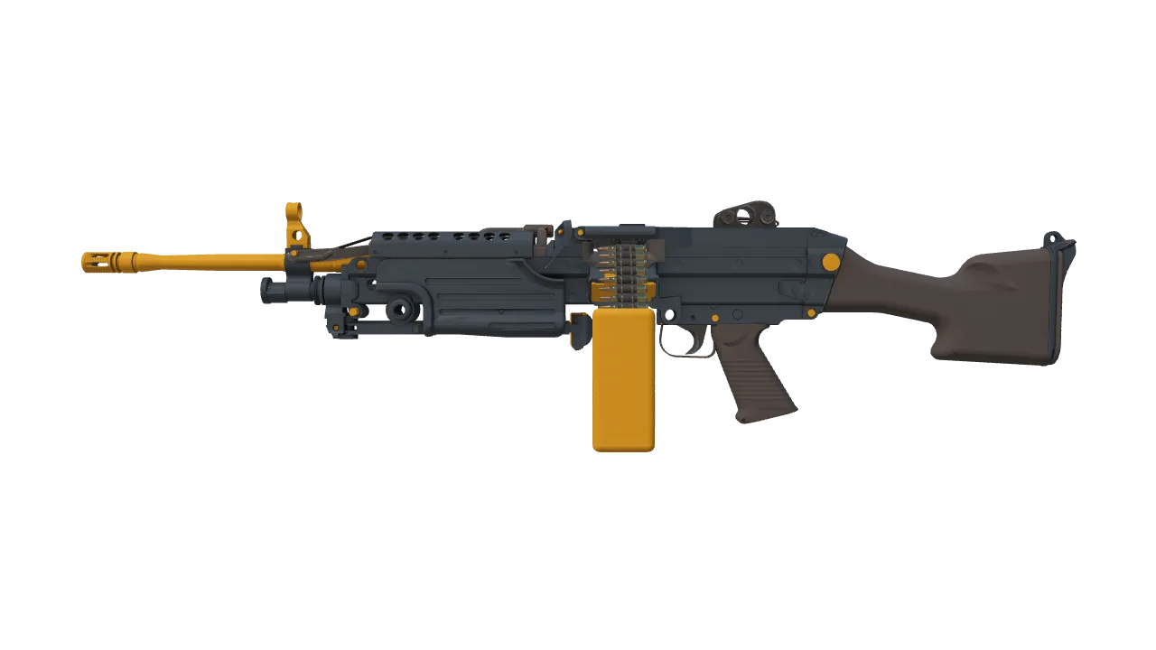 M249 | Impact Drill (Factory New) — Dust II light, front