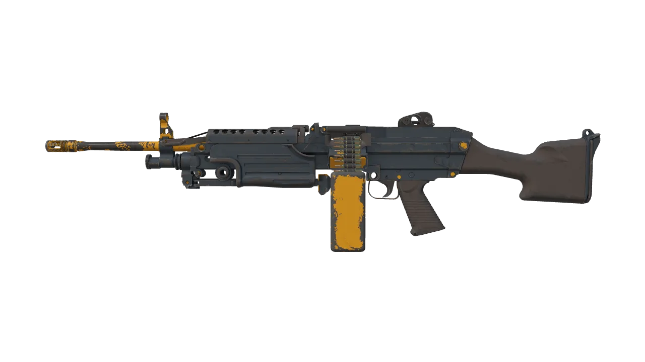 Souvenir M249 | Impact Drill (Well-Worn) — Dust II light, front