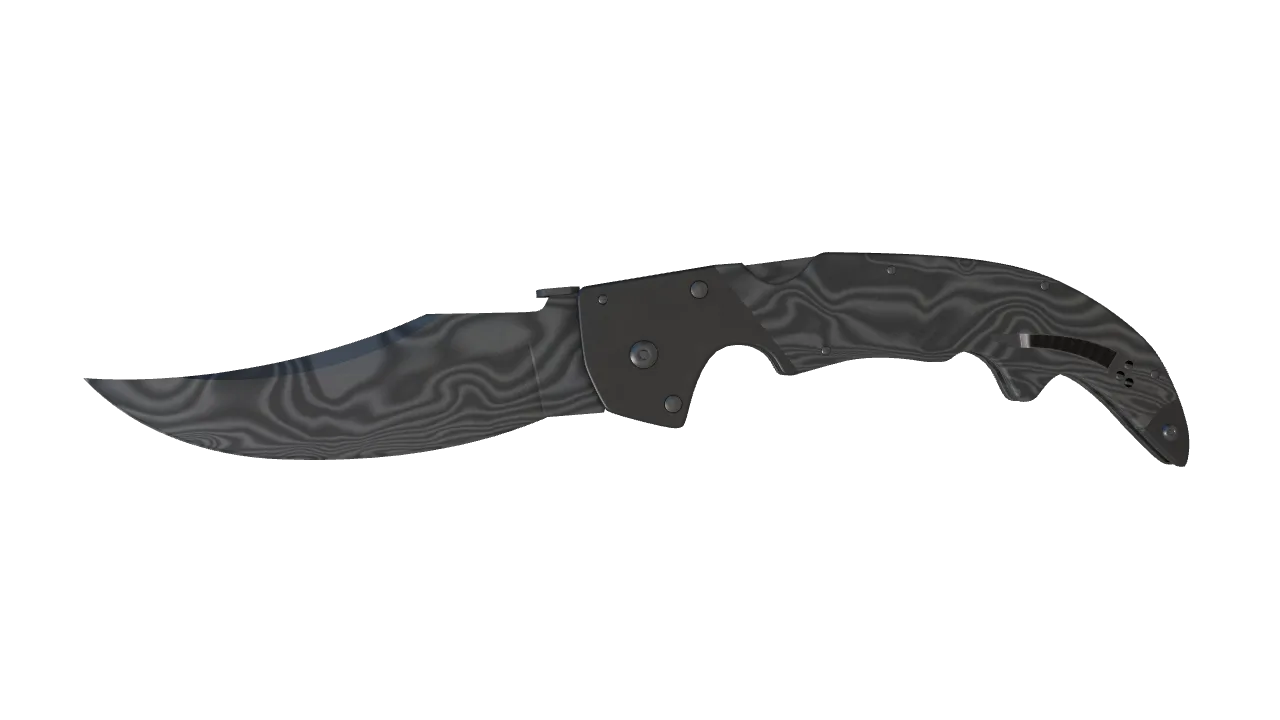 StatTrak™ ★ Falchion Knife | Damascus Steel (Battle-Scarred) — Dust II light, front