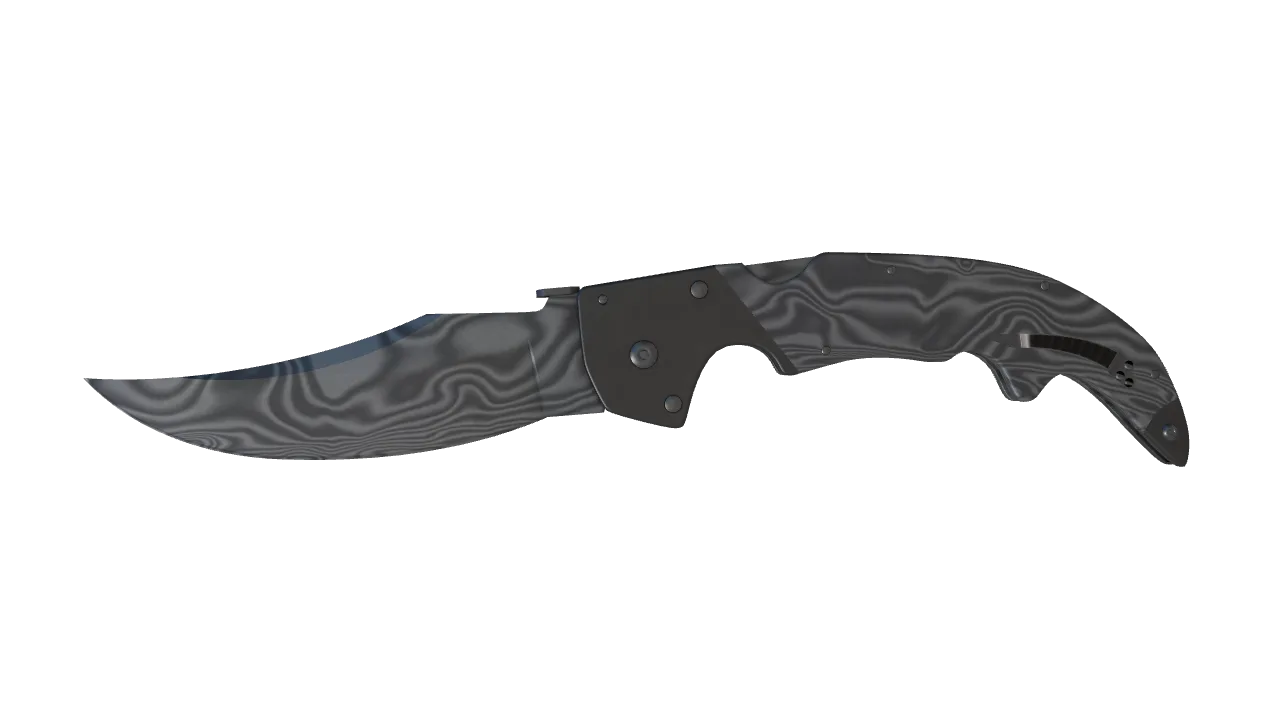★ Falchion Knife | Damascus Steel (Field-Tested) — Dust II light, front