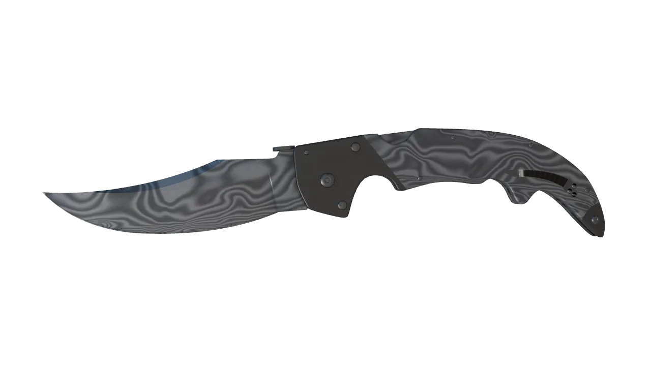 ★ Falchion Knife | Damascus Steel (Minimal Wear) — Dust II light, front