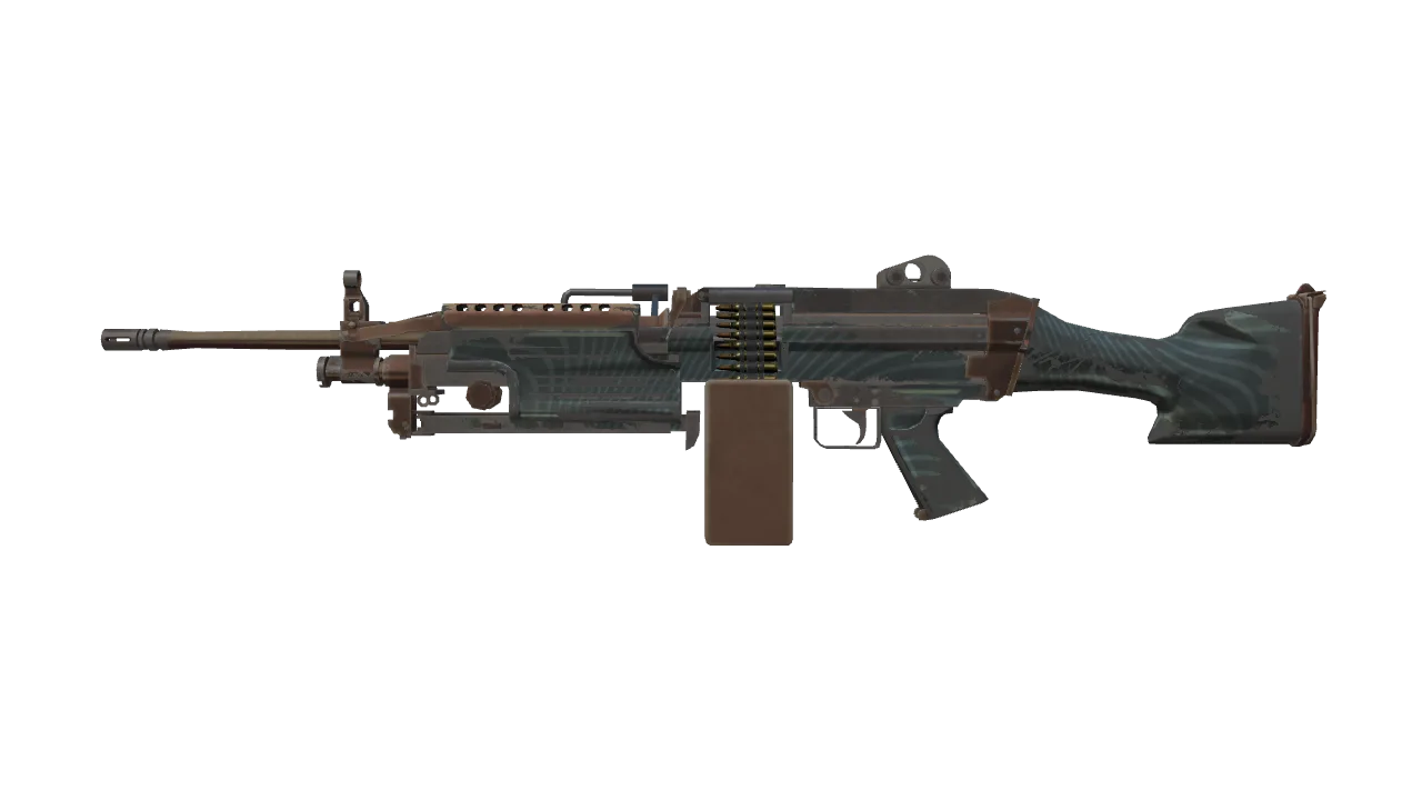 M249 | Submerged (Battle-Scarred) — Dust II light, front