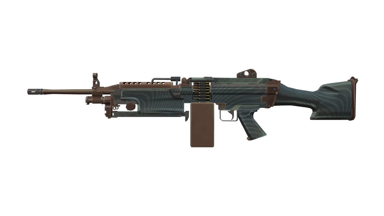 M249 | Submerged (Field-Tested) — Dust II light, front