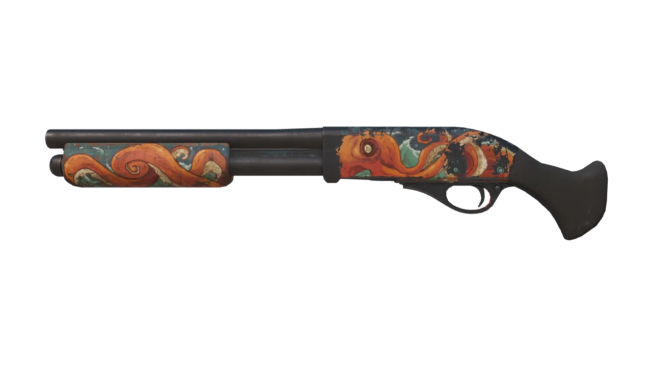 Sawed-Off | The Kraken (Well-Worn) — Dust II light, front