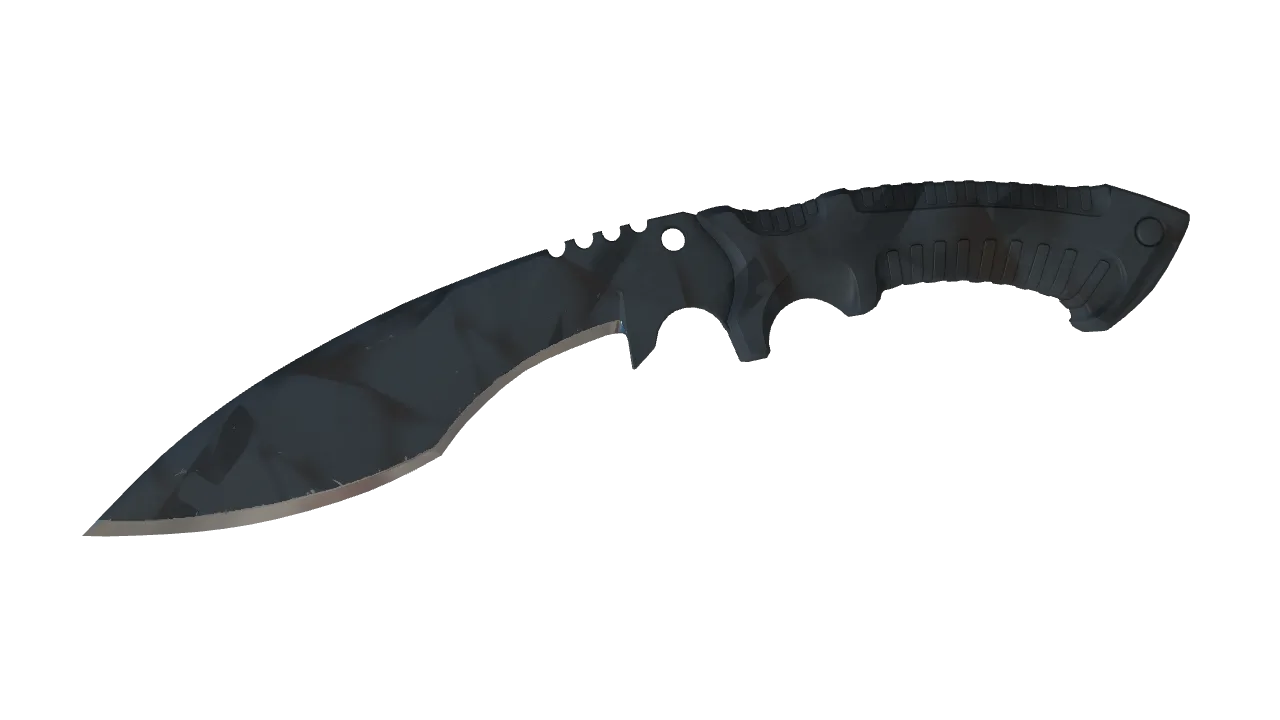 ★ Kukri Knife | Night Stripe (Minimal Wear) — Dust II light, front