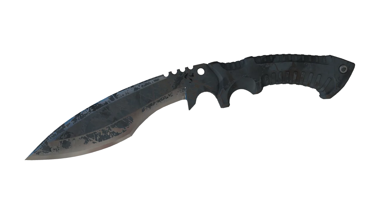 ★ Kukri Knife | Night Stripe (Well-Worn) — Dust II light, front