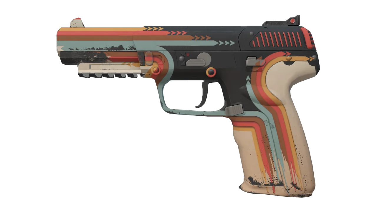 Five-SeveN | Retrobution (Well-Worn) — Dust II light, front