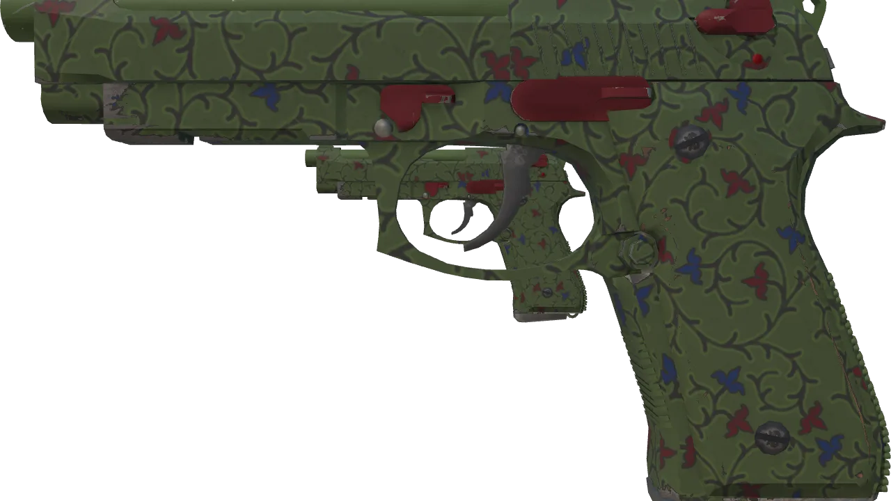 Dual Berettas | Briar (Minimal Wear) — Dust II light, front