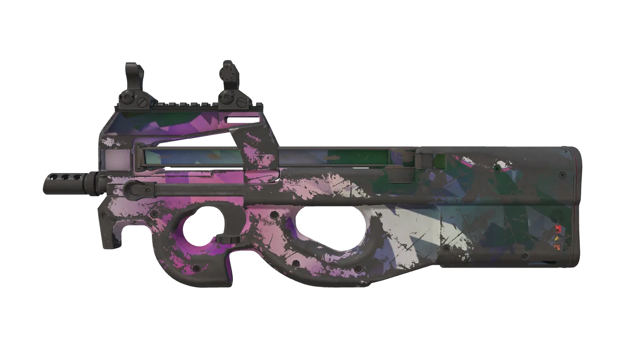 Souvenir P90 | Attack Vector (Battle-Scarred) — Dust II light, front