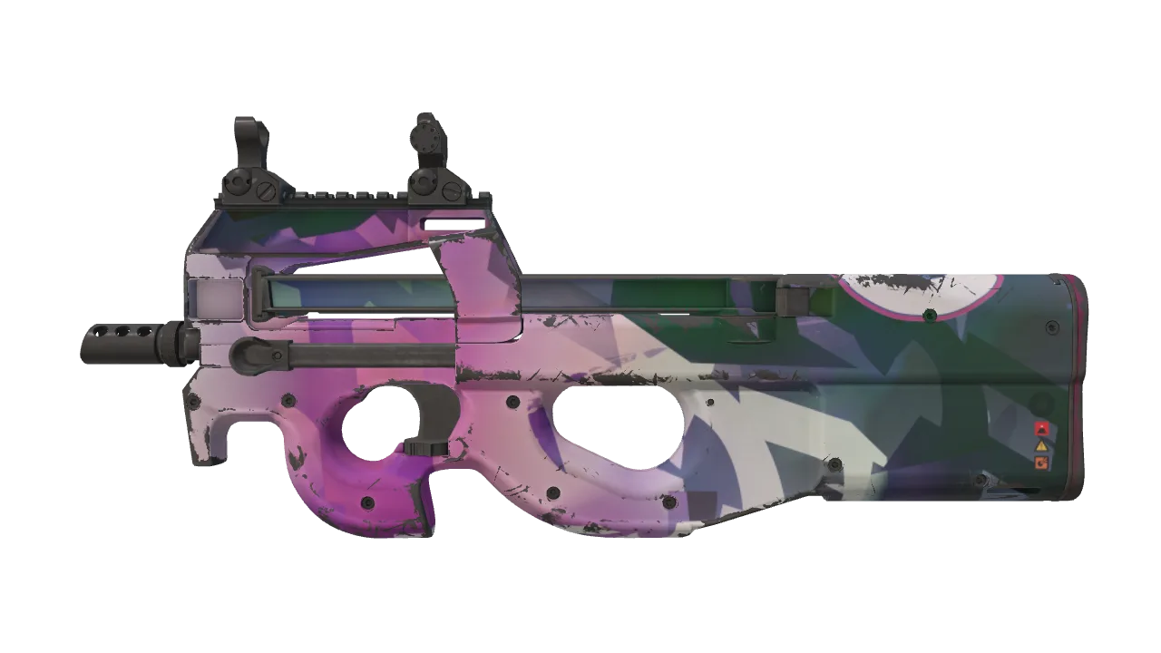 P90 | Attack Vector (Field-Tested) — Dust II light, front