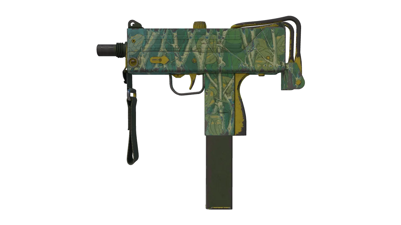 MAC-10 | Poplar Thicket (Well-Worn) — Dust II light, front