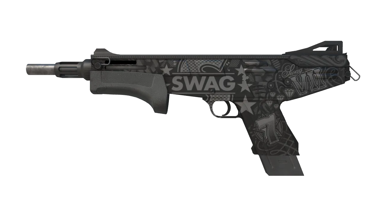 MAG-7 | SWAG-7 (Well-Worn) — Dust II light, front