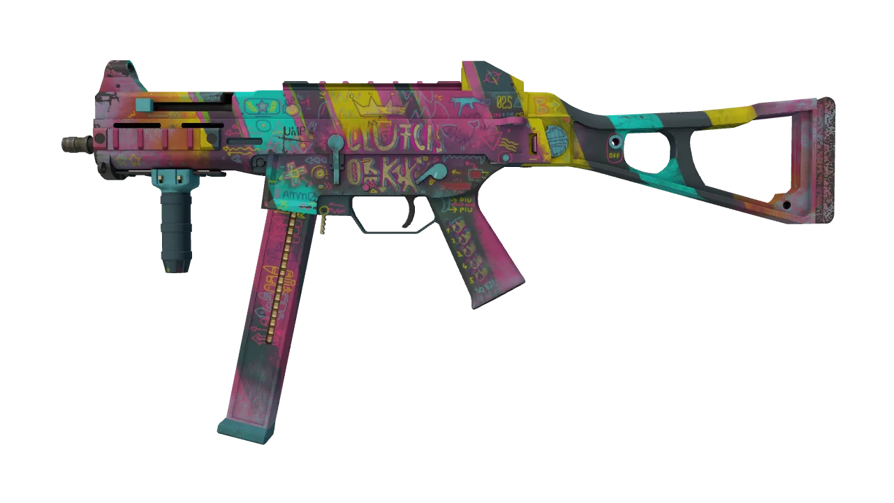 Souvenir UMP-45 | Wild Child (Well-Worn) — Dust II light, front