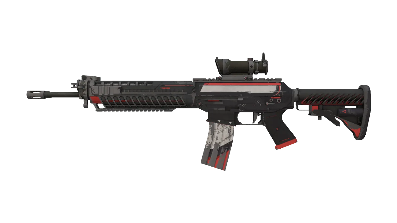 SG 553 | Cyrex (Battle-Scarred) — Dust II light, front