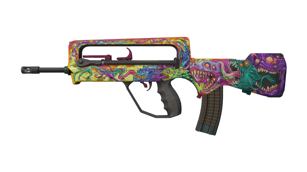 FAMAS | Bad Trip (Factory New) — Dust II light, front