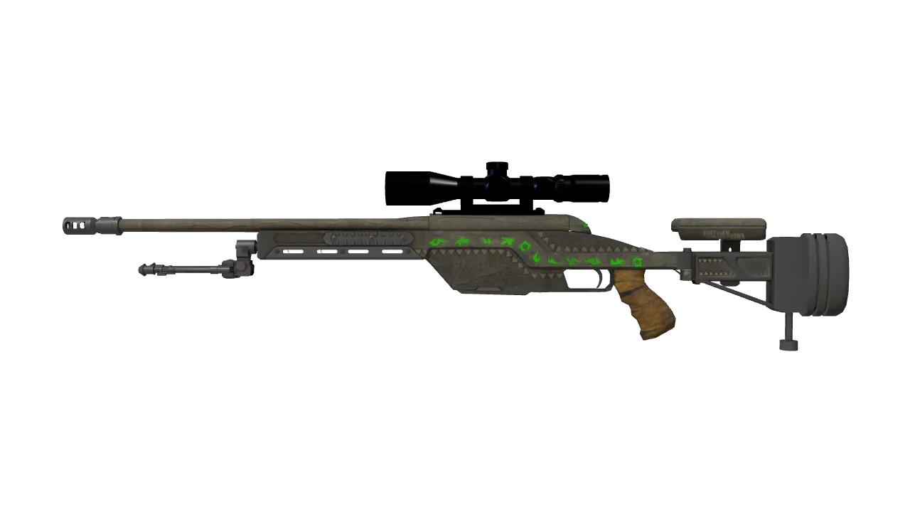 SSG 08 | Necropos (Field-Tested) — Dust II light, front