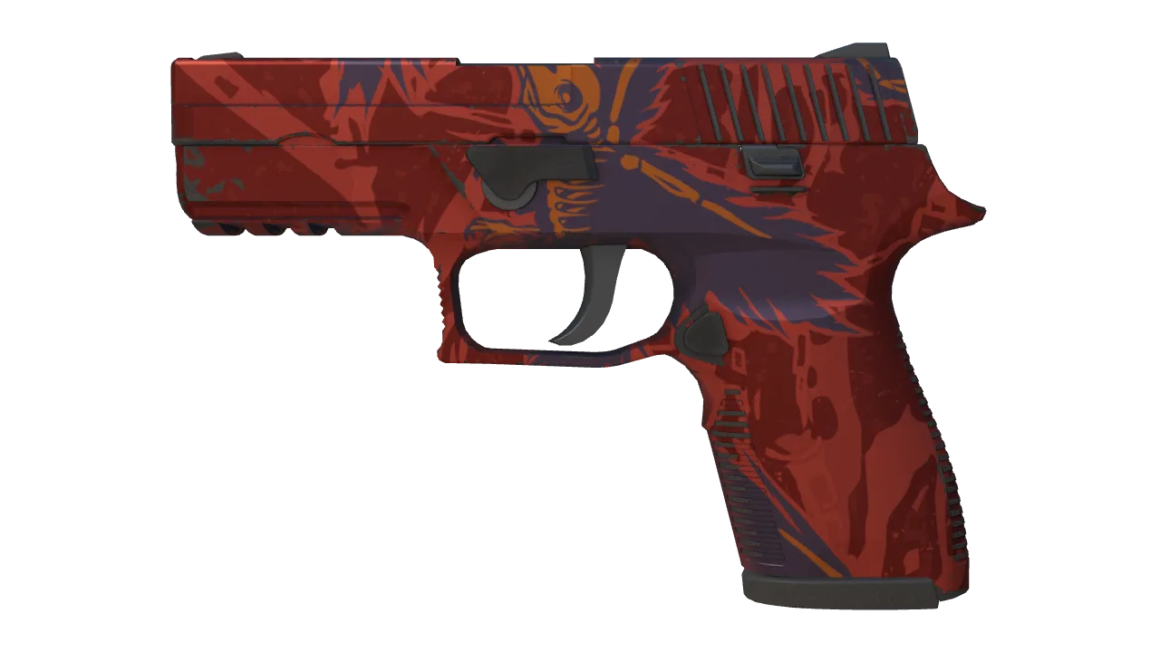 Souvenir P250 | Nevermore (Minimal Wear) — Dust II light, front