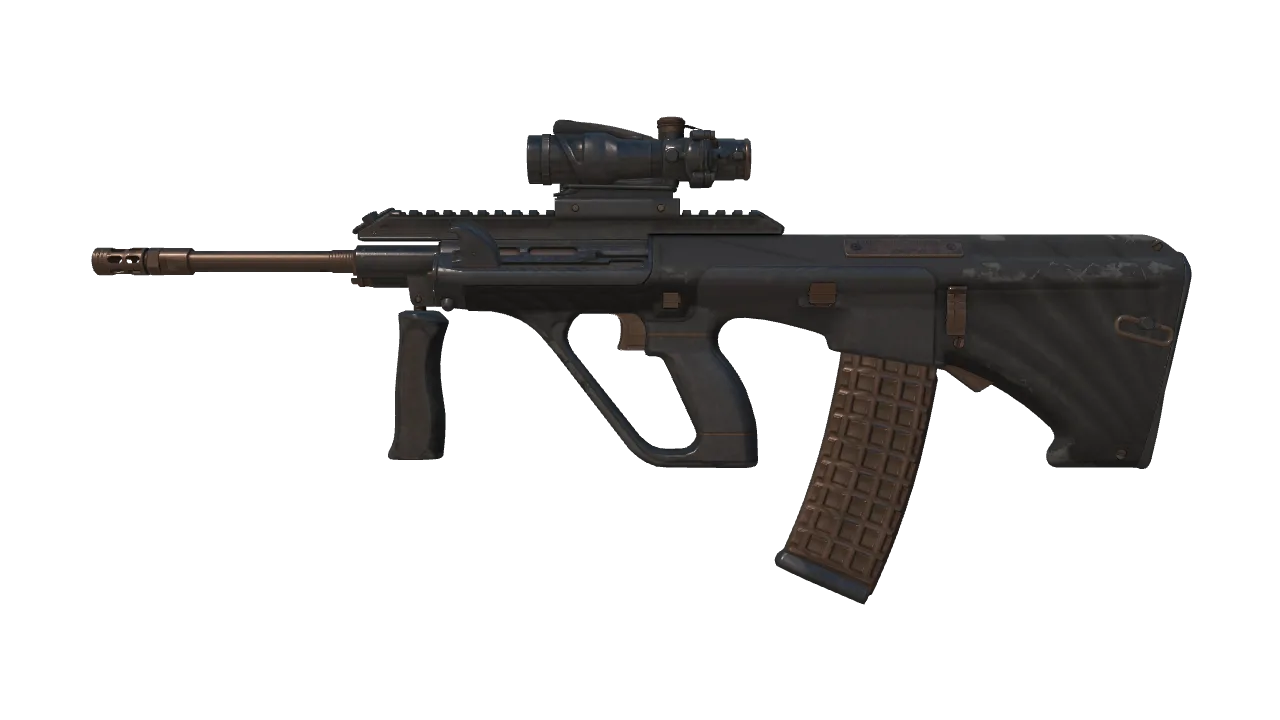 StatTrak™ AUG | Luxe Trim (Field-Tested) — Dust II light, front