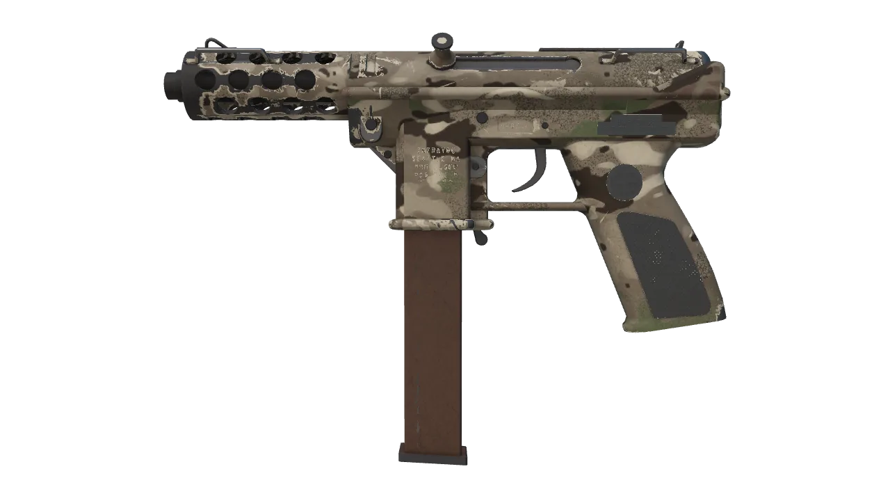 Souvenir Tec-9 | VariCamo (Field-Tested) — Dust II light, front