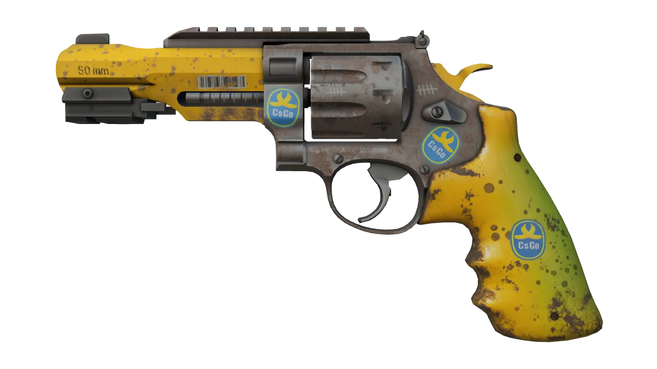 R8 Revolver | Banana Cannon (Factory New) — Dust II light, front