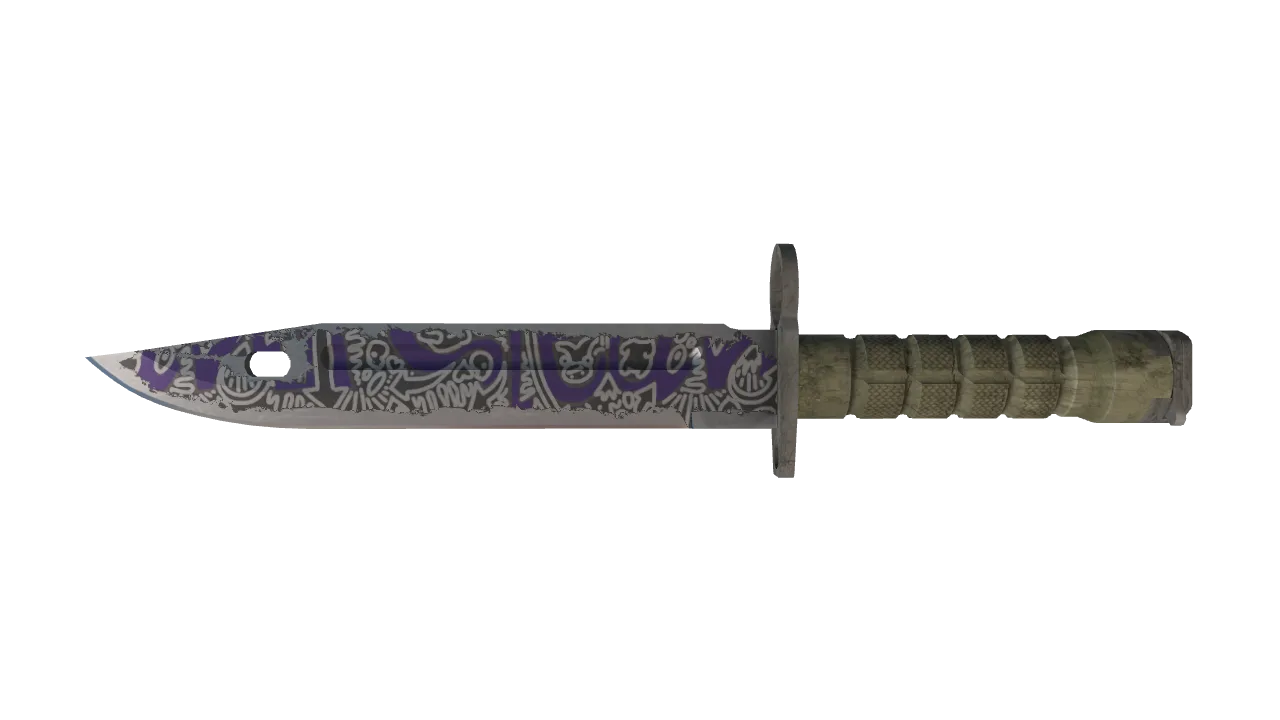 StatTrak™ ★ Bayonet | Freehand (Battle-Scarred) — Dust II light, front