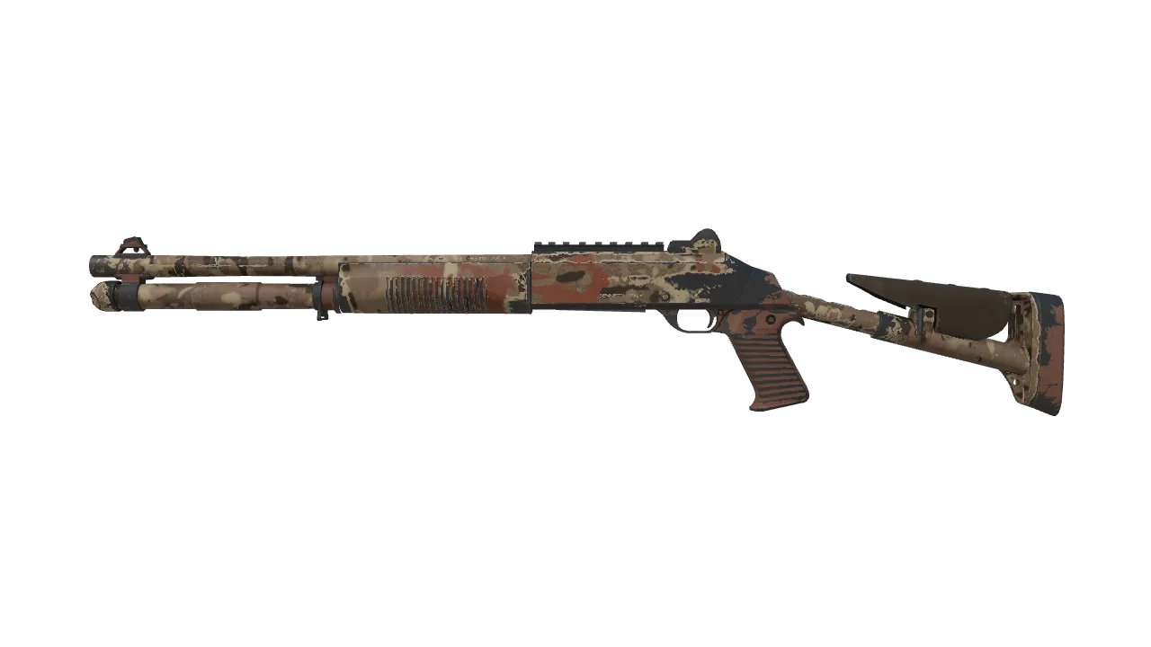 XM1014 | CaliCamo (Field-Tested) — Dust II light, front
